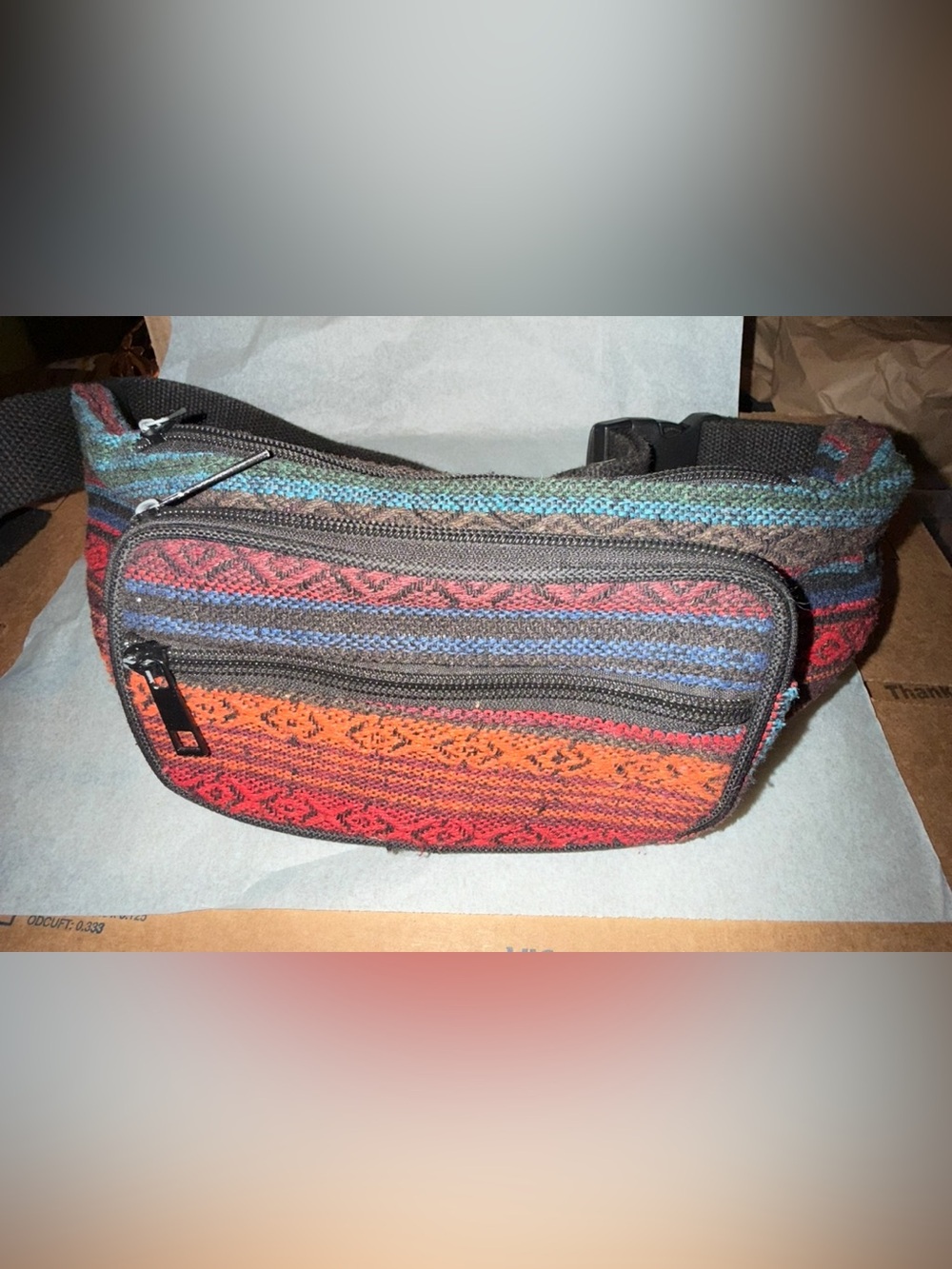 Multicolor Woven  Waist Bag - Casual Festival Fanny Pack